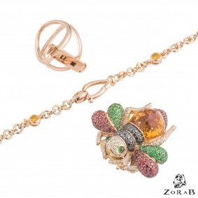 Zorab Multi-Gemstone 3 in 1 Jewellery Piece